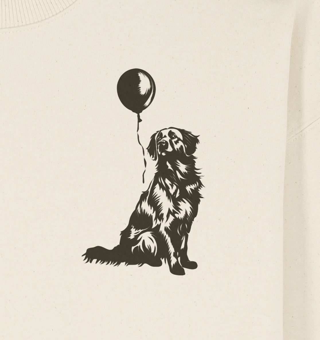 Ballon Flat Coated Retriever - Organic Oversize Sweatshirt