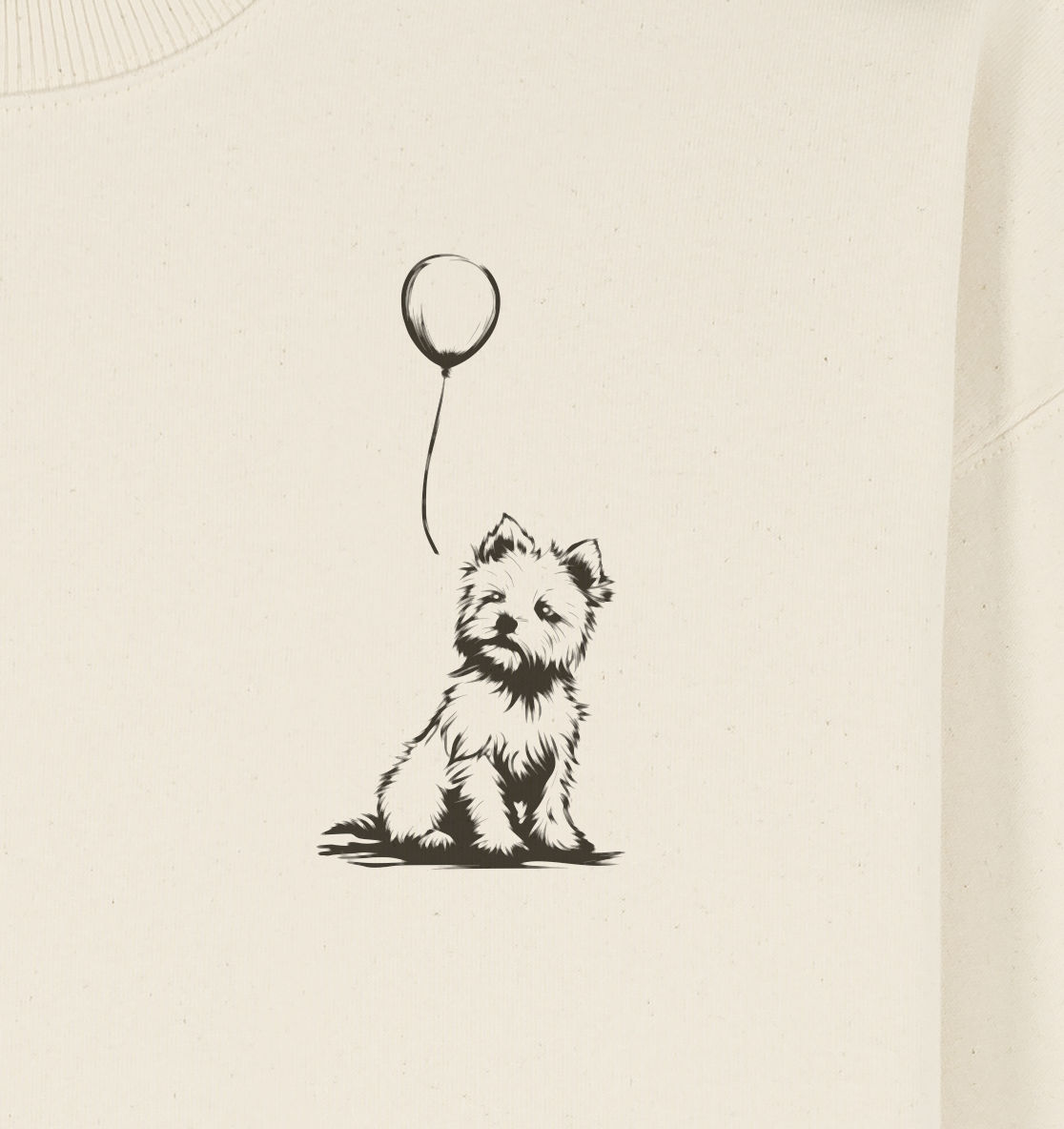 Ballon West Highland White Terrier - Organic Oversize Sweatshirt