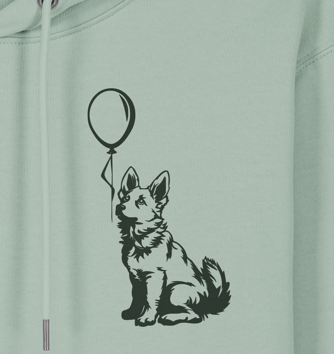 Ballon Weißer Schäferhund - Organic Hoodie