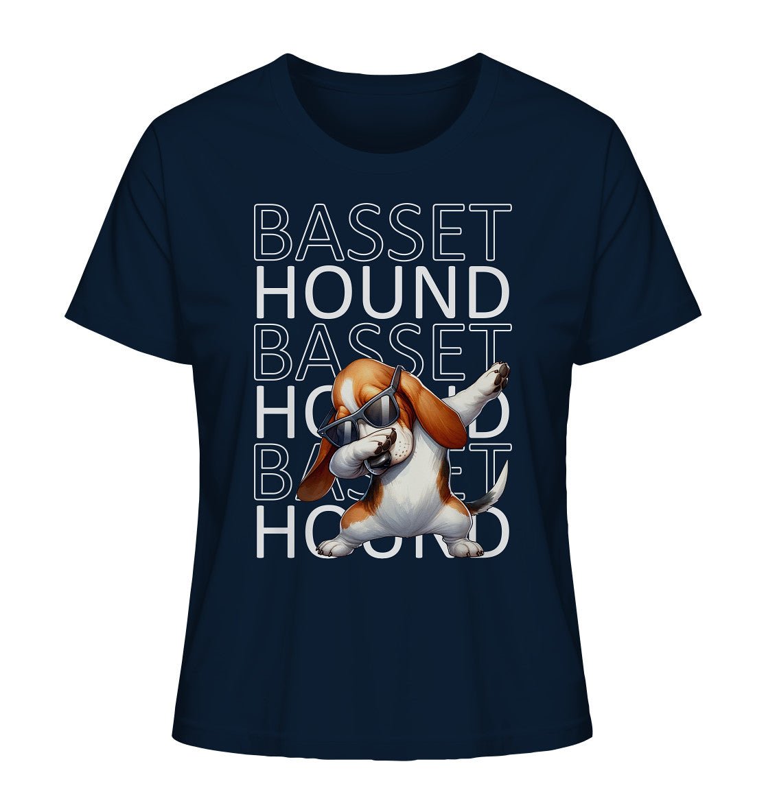 Basset Hound Dab - Ladies Organic Shirt - Multitalenty