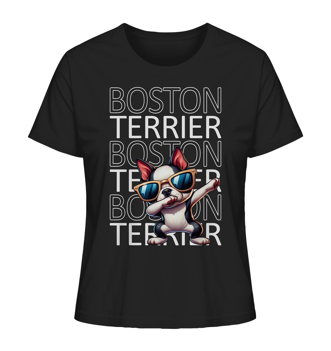 Boston Terrier Dab - Ladies Organic Shirt - Multitalenty