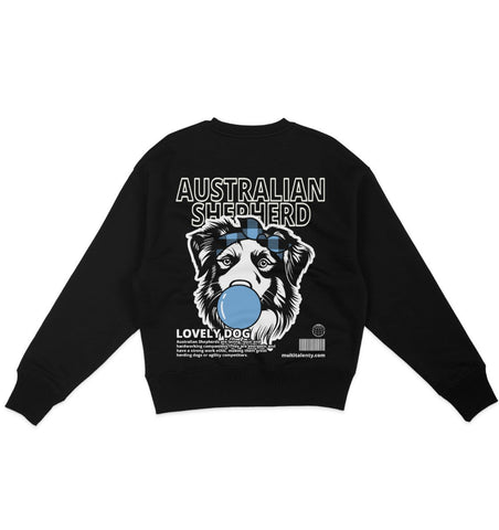 Bubble Gum Aussie (blau) - Organic Oversize Sweatshirt - Multitalenty