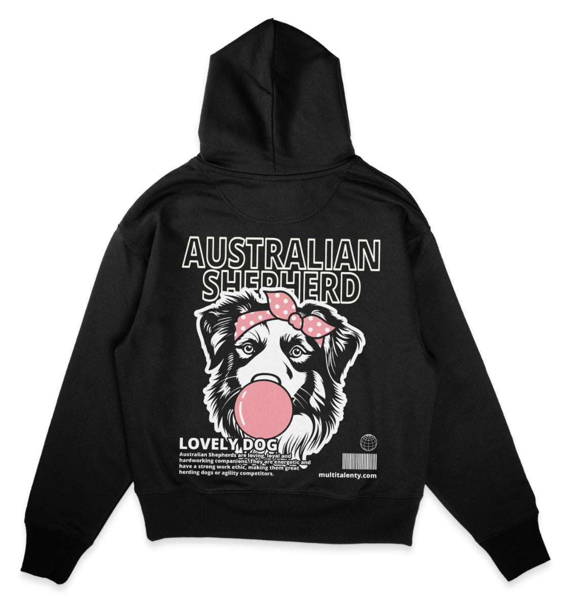 Bubble Gum Aussie (rosa) - Organic Oversize Hoodie - Multitalenty