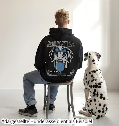 Bubble Gum Basset Hound (blau) - Organic Oversize Hoodie - Multitalenty