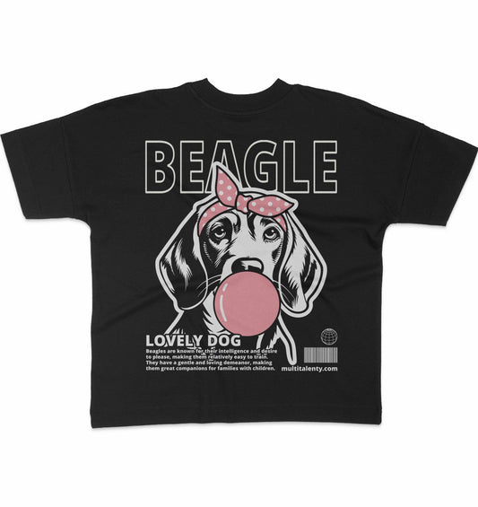 Bubble Gum Beagle (rosa) - Organic Oversize Shirt - Multitalenty