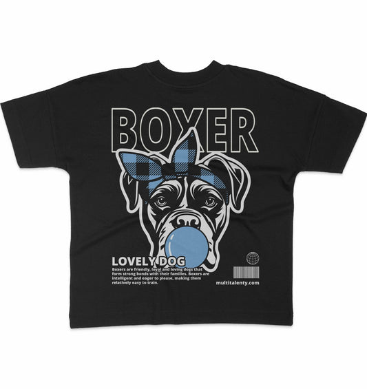 Bubble Gum Boxer (blau) - Organic Oversize Shirt - Multitalenty