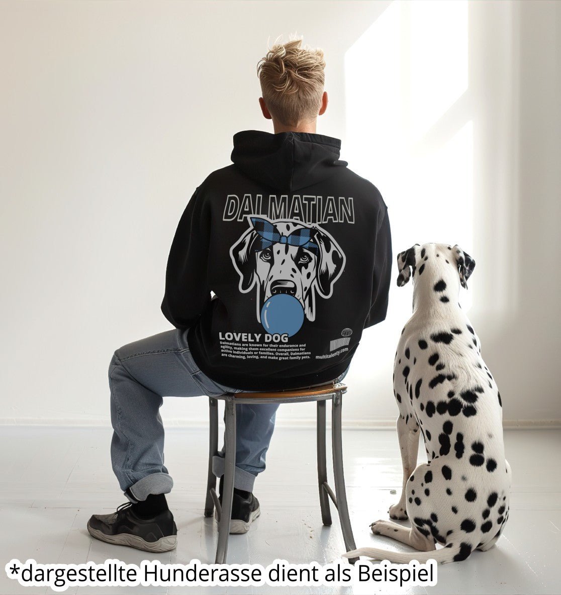 Bubble Gum Cane Corso (blau) - Organic Oversize Hoodie - Multitalenty