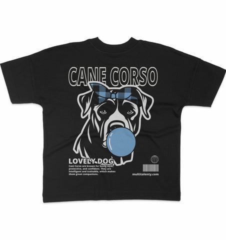 Bubble Gum Cane Corso (blau) - Organic Oversize Shirt - Multitalenty