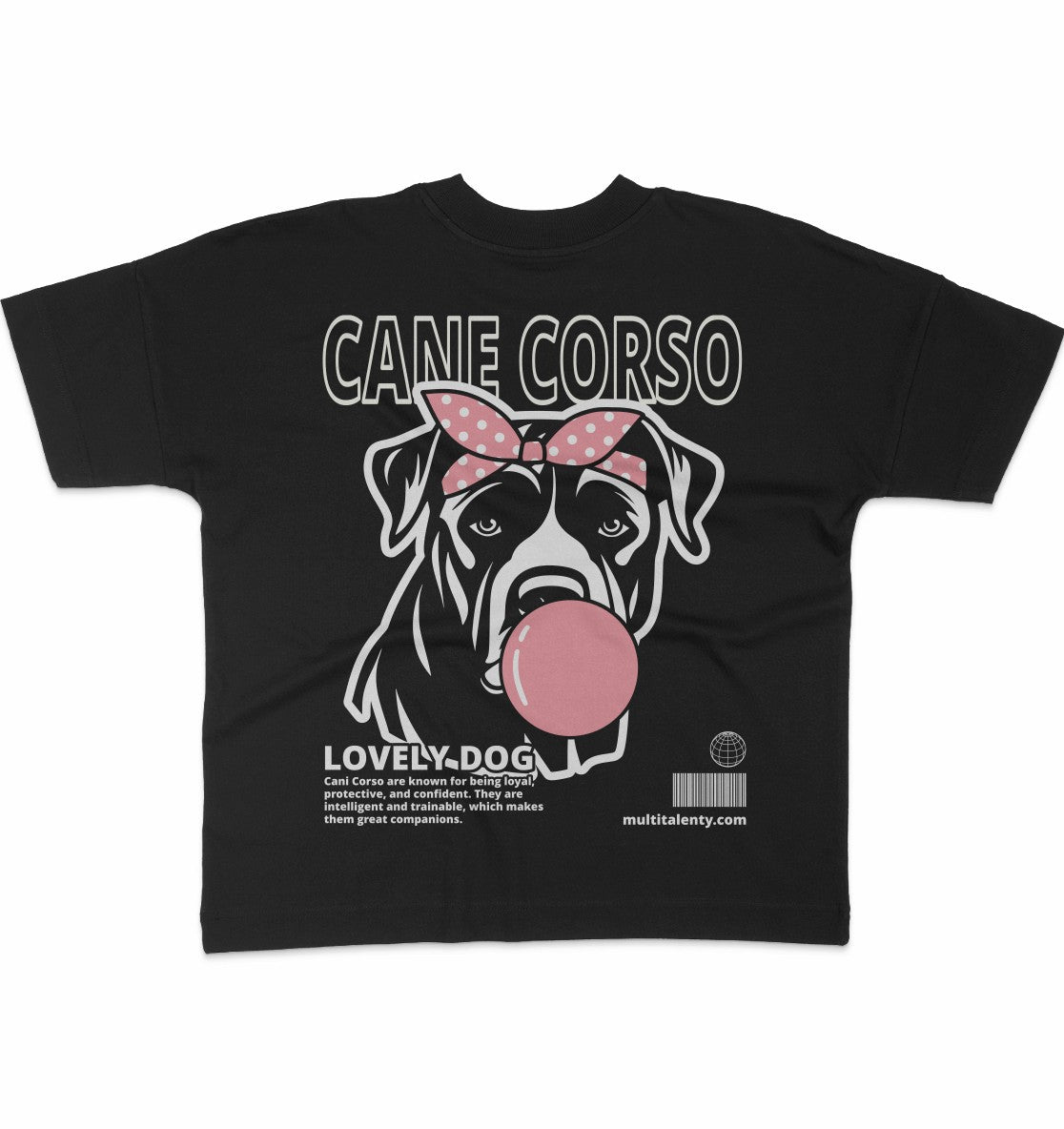 Bubble Gum Cane Corso (rosa) - Organic Oversize Shirt - Multitalenty