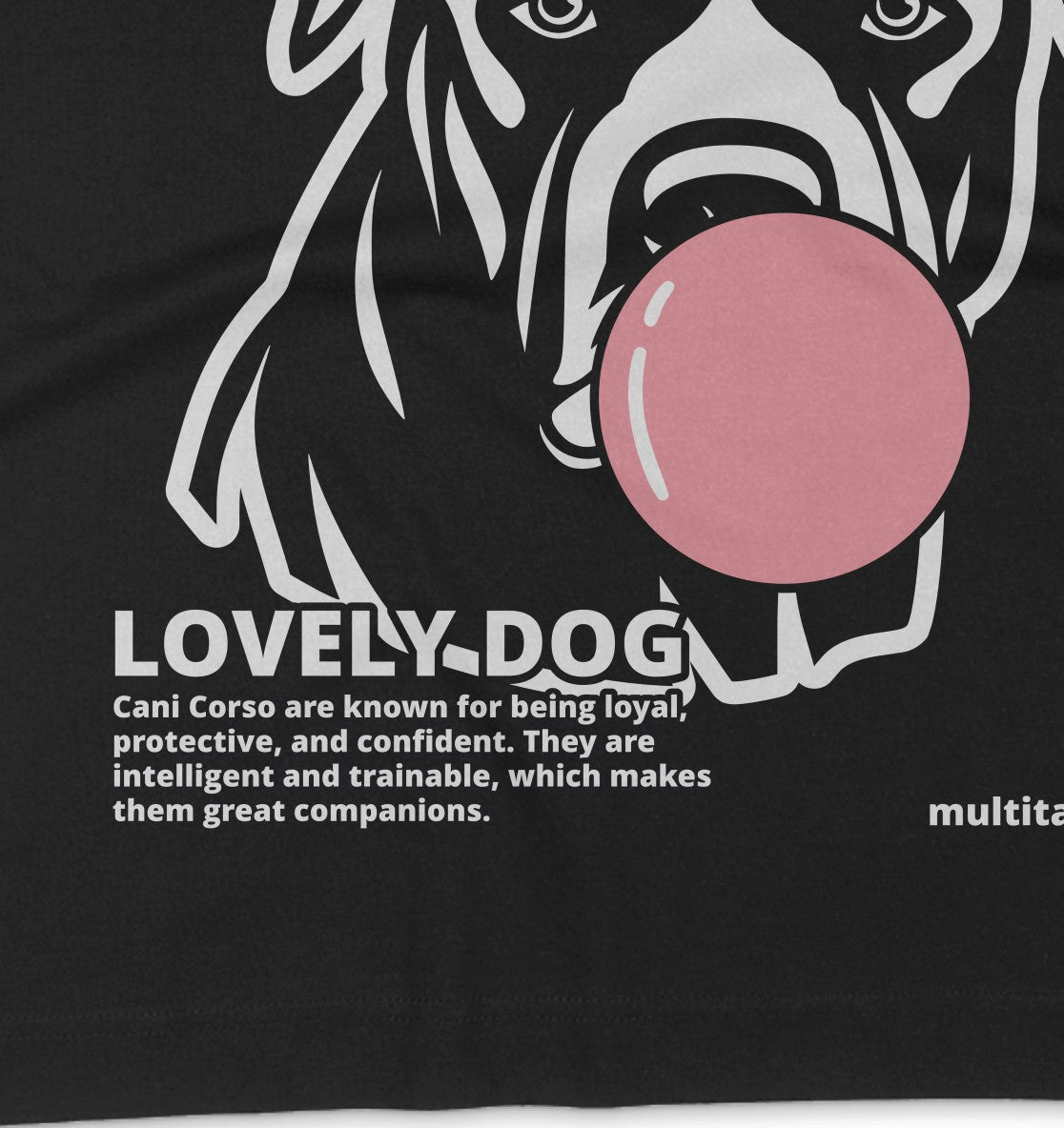 Bubble Gum Cane Corso (rosa) - Organic Oversize Shirt - Multitalenty