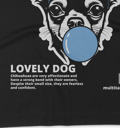 Bubble Gum Chihuahua (blau) - Organic Oversize Shirt - Multitalenty