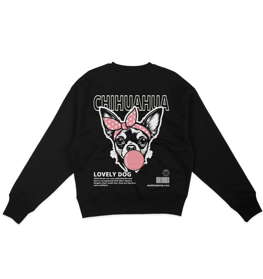 Bubble Gum Chihuahua (rosa) - Organic Oversize Sweatshirt - Multitalenty