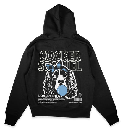 Bubble Gum Cocker Spaniel (blau) - Organic Oversize Hoodie - Multitalenty