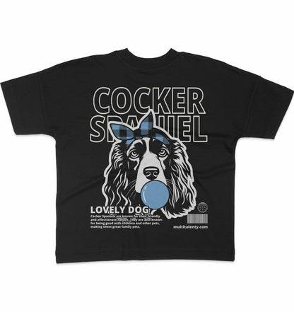 Bubble Gum Cocker Spaniel (blau) - Organic Oversize Shirt - Multitalenty