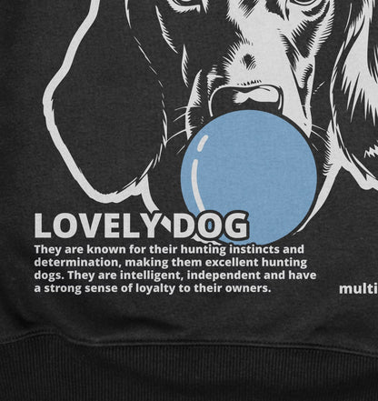 Bubble Gum Dachshund (blau) - Organic Oversize Hoodie - Multitalenty