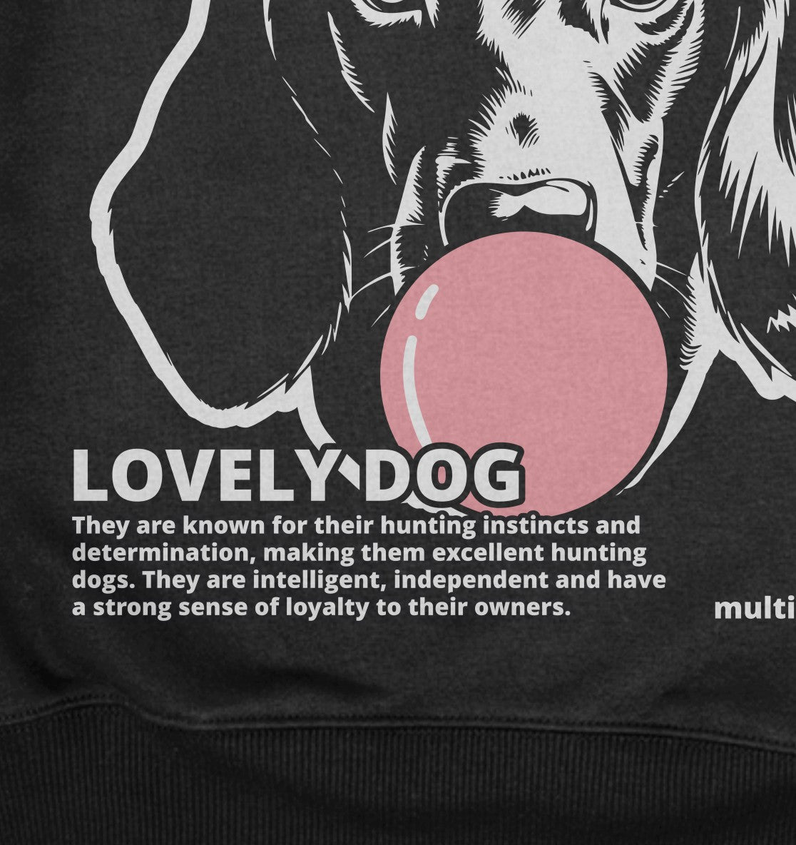 Bubble Gum Dachshund (rosa) - Organic Oversize Hoodie - Multitalenty