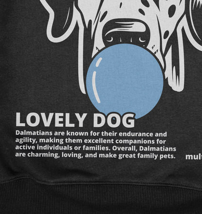 Bubble Gum Dalmatian (blau) - Organic Oversize Sweatshirt - Multitalenty