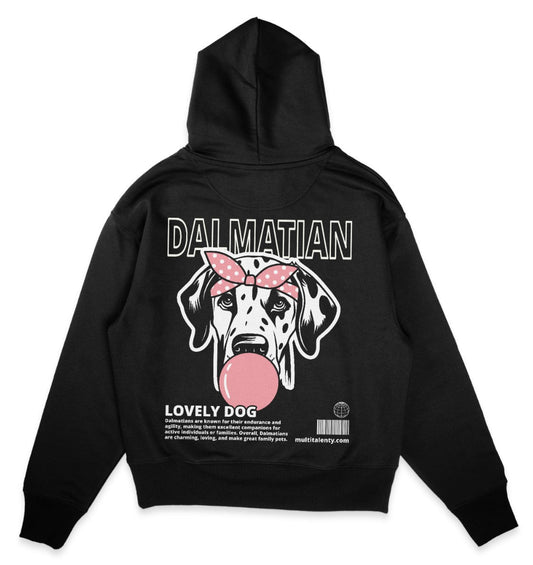 Bubble Gum Dalmatian (rosa) - Organic Oversize Hoodie - Multitalenty