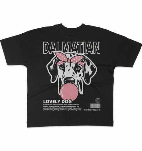 Bubble Gum Dalmatian (rosa) - Organic Oversize Shirt - Multitalenty