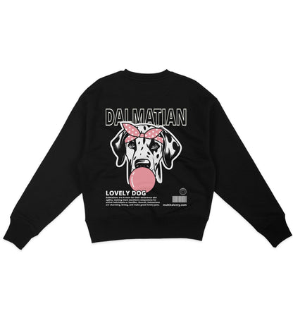 Bubble Gum Dalmatian (rosa) - Organic Oversize Sweatshirt - Multitalenty