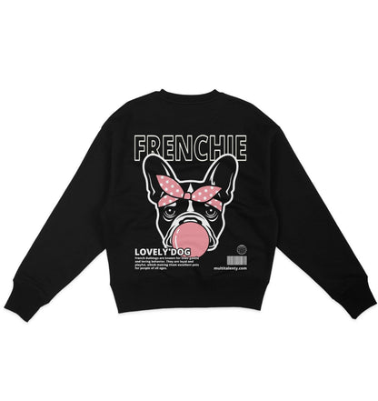 Bubble Gum Frenchie (rosa) - Organic Oversize Sweatshirt - Multitalenty