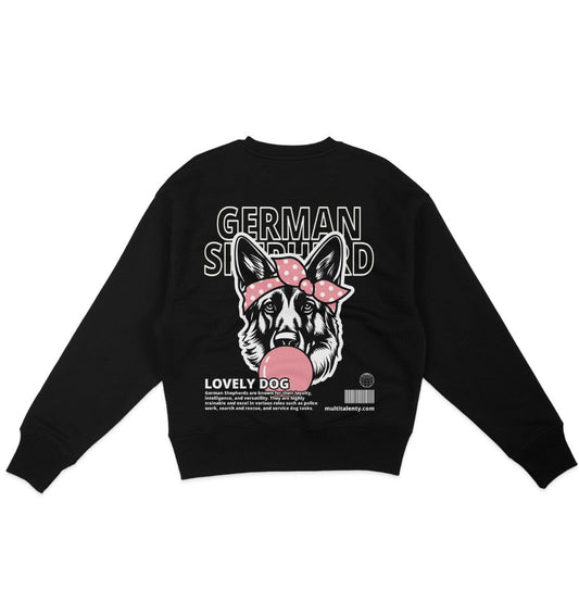 Bubble Gum German Shepherd (rosa) - Organic Oversize Sweatshirt - Multitalenty
