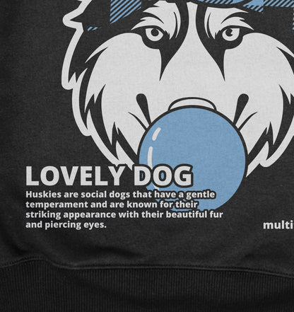 Bubble Gum Husky (blau) - Organic Oversize Sweatshirt - Multitalenty