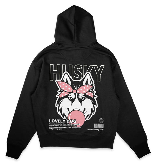 Bubble Gum Husky (rosa) - Organic Oversize Hoodie - Multitalenty