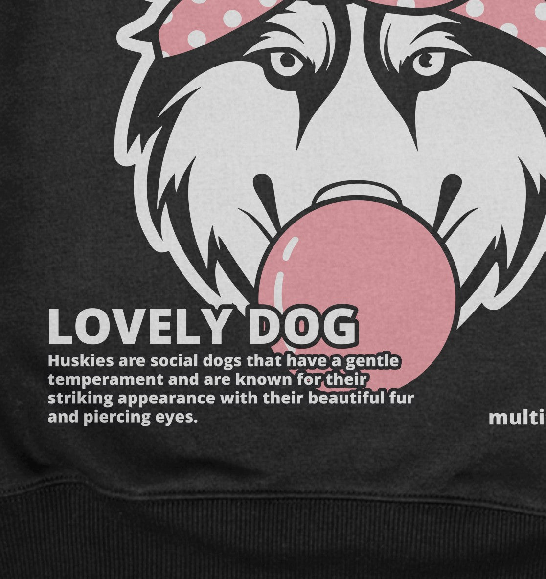 Bubble Gum Husky (rosa) - Organic Oversize Hoodie - Multitalenty