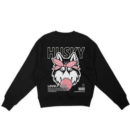 Bubble Gum Husky (rosa) - Organic Oversize Sweatshirt - Multitalenty