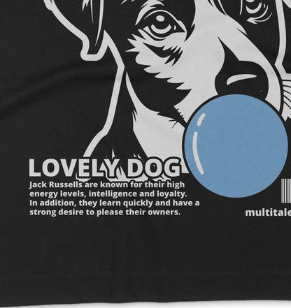 Bubble Gum Jack Russell (blau) - Organic Oversize Shirt - Multitalenty