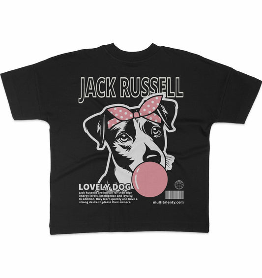 Bubble Gum Jack Russell (rosa) - Organic Oversize Shirt - Multitalenty
