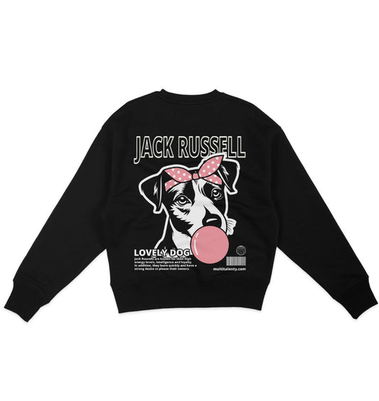 Bubble Gum Jack Russell (rosa) - Organic Oversize Sweatshirt - Multitalenty