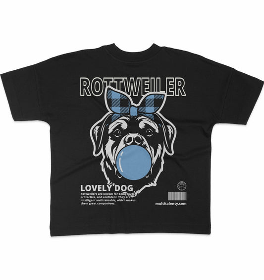 Bubble Gum Rottweiler (blau) - Organic Oversize Shirt - Multitalenty