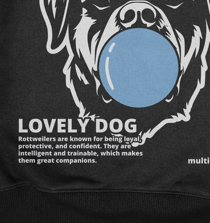 Bubble Gum Rottweiler (blau) - Organic Oversize Sweatshirt - Multitalenty