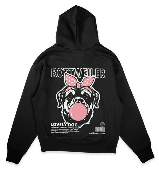 Bubble Gum Rottweiler (rosa) - Organic Oversize Hoodie - Multitalenty