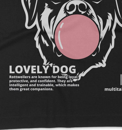 Bubble Gum Rottweiler (rosa) - Organic Oversize Shirt - Multitalenty