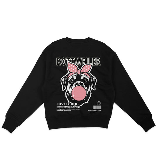 Bubble Gum Rottweiler (rosa) - Organic Oversize Sweatshirt - Multitalenty