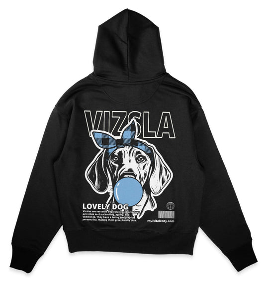 Bubble Gum Vizsla (blau) - Organic Oversize Hoodie - Multitalenty