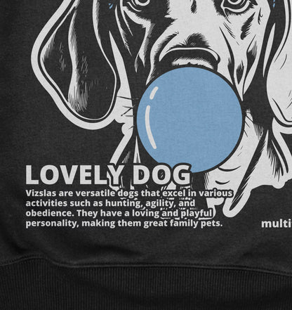 Bubble Gum Vizsla (blau) - Organic Oversize Hoodie - Multitalenty