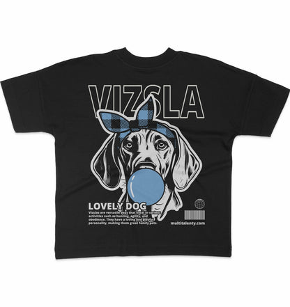 Bubble Gum Vizsla (blau) - Organic Oversize Shirt - Multitalenty