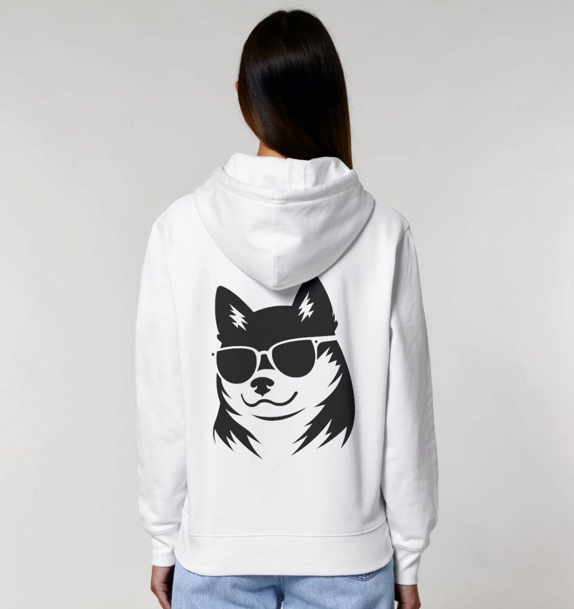 B&W Shiba Inu - Organic Hoodie