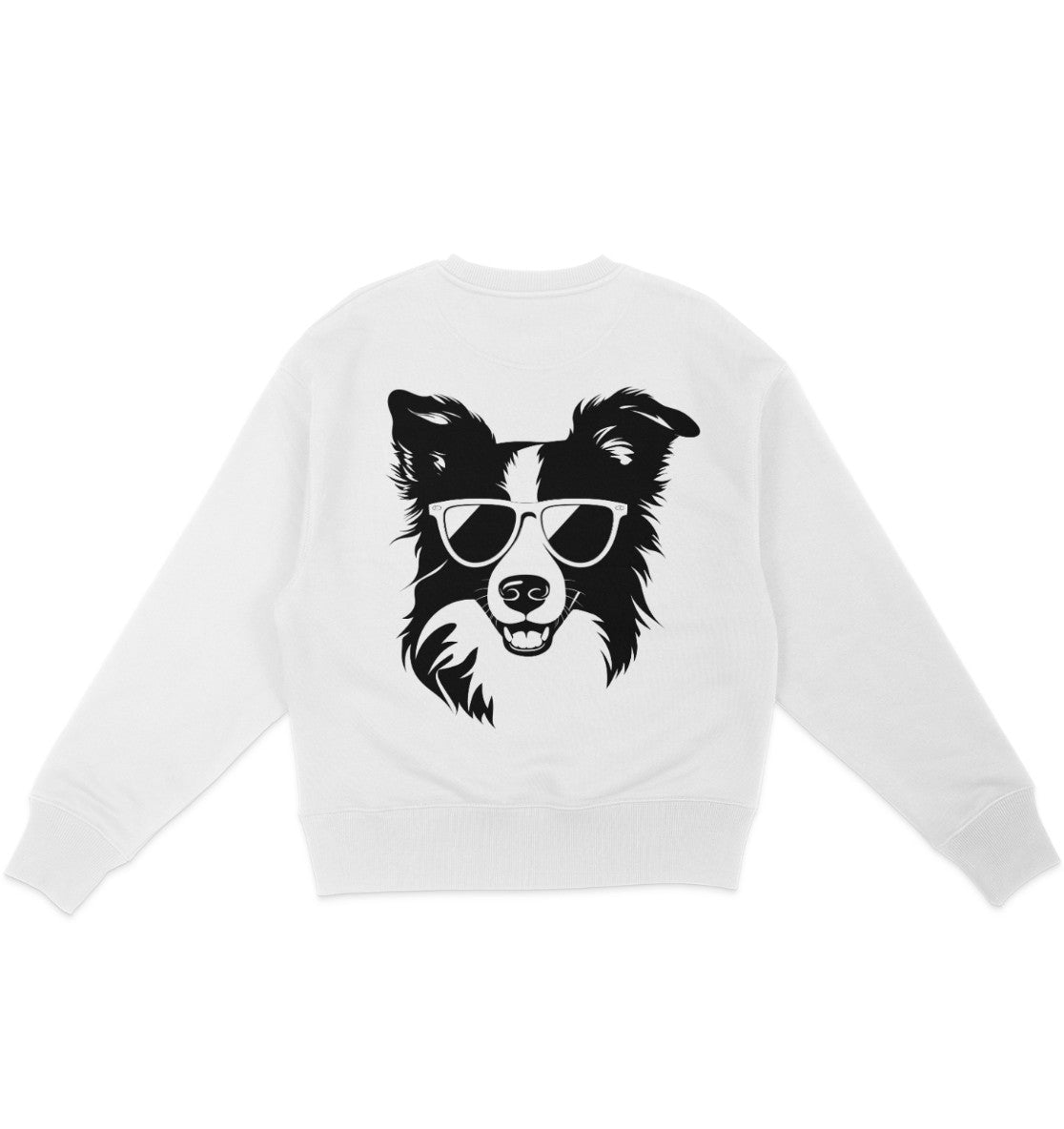 B&W Border Collie - Organic Oversize Sweatshirt