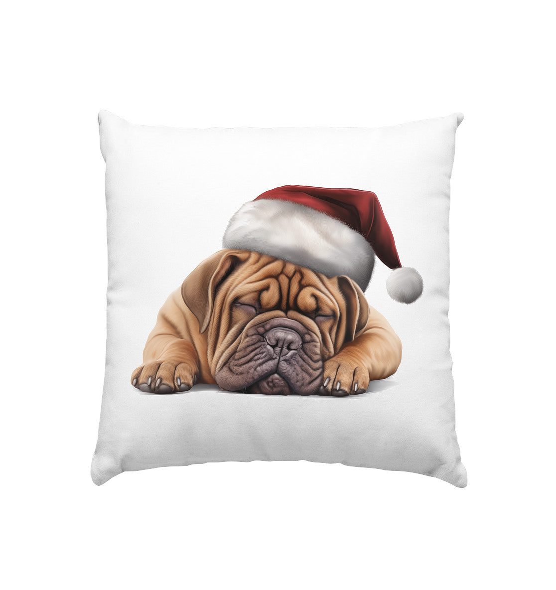 X-mas Bordeauxdogge - Kissen 40x40cm