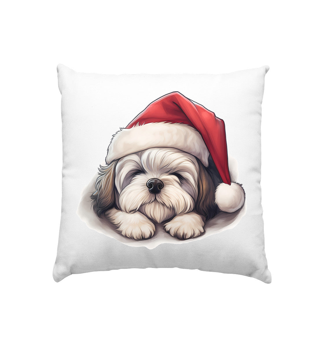 X-mas Lhasa Apso - Kissen 40x40cm