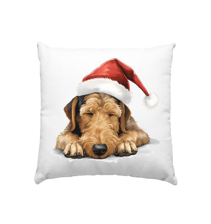 X-mas Airedale Terrier - Kissen 40x40cm