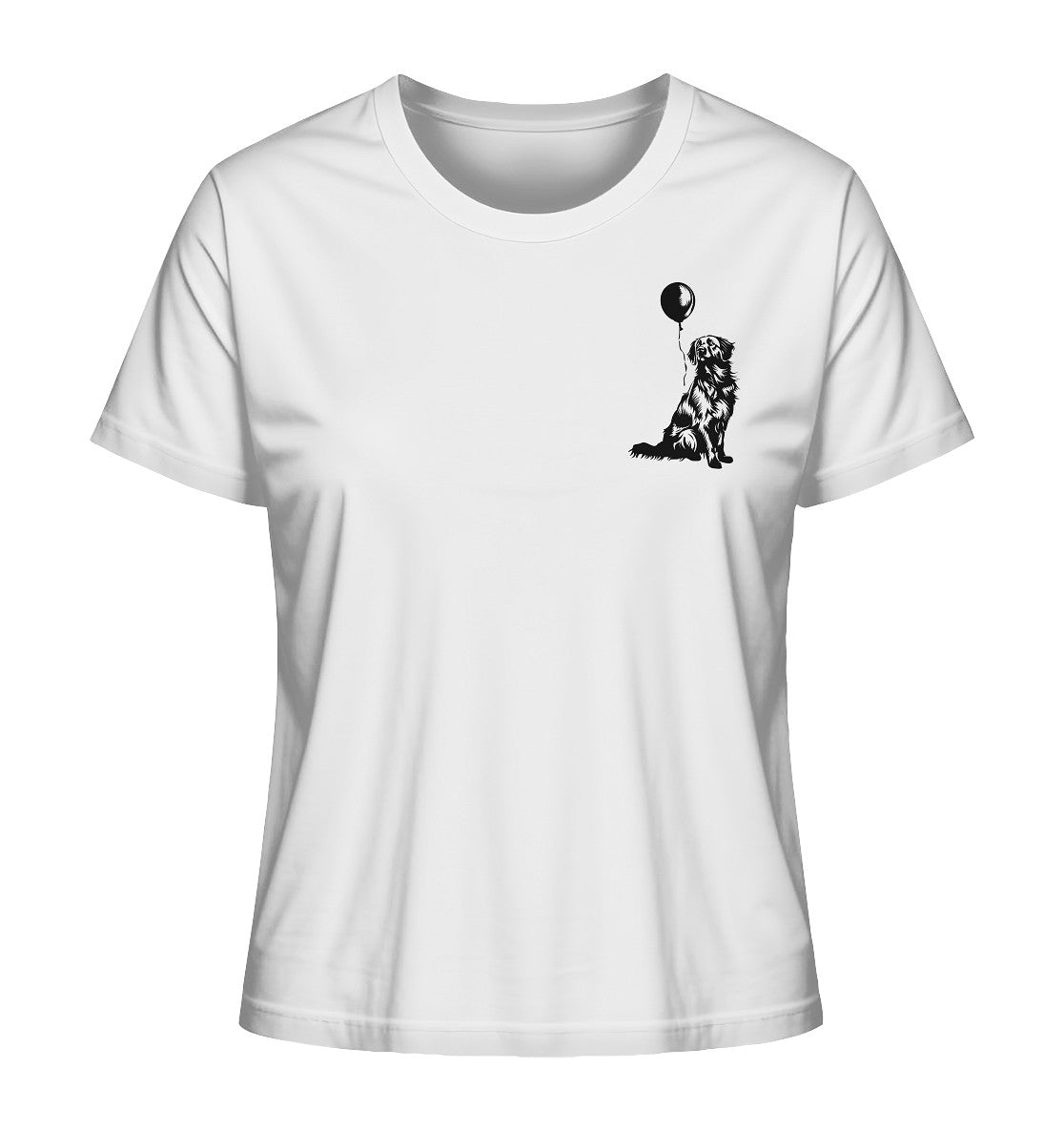 Ballon Flat Coated Retriever - Ladies Organic Shirt