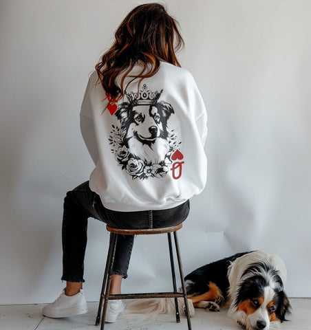 Herzkönigin Australian Shepherd - Organic Oversize Sweatshirt - Multitalenty