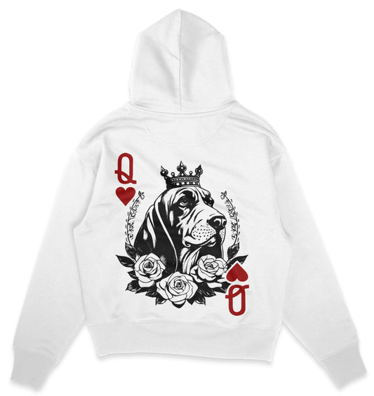 Herzkönigin Basset Hound - Organic Oversize Hoodie - Multitalenty