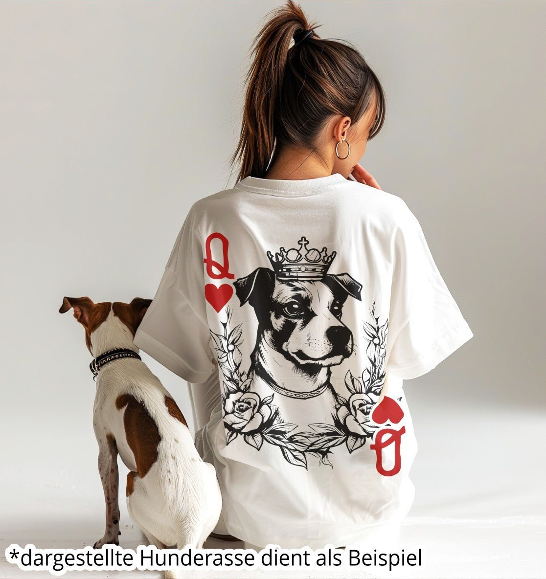 Herzkönigin Basset Hound - Organic Oversize Shirt - Multitalenty